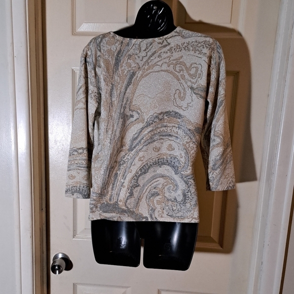 Alfred dunner sparkly blouse size ps - Picture 2 of 3